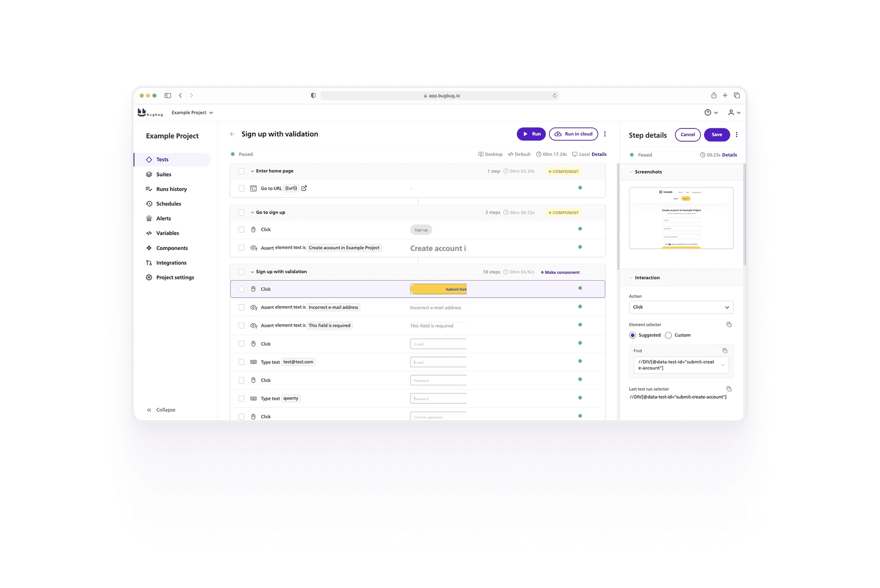 BugBug App Screenshot