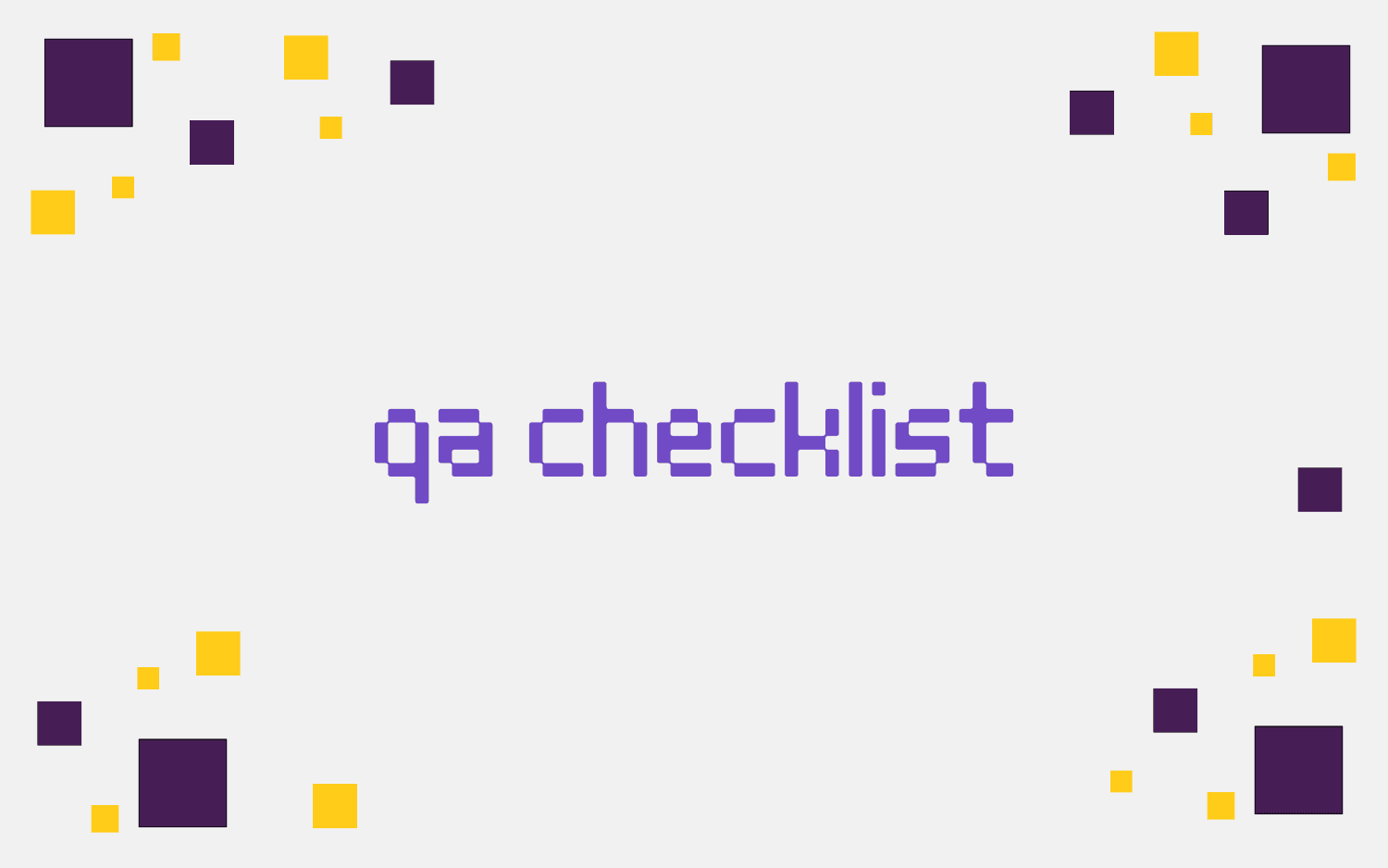 qa checklist