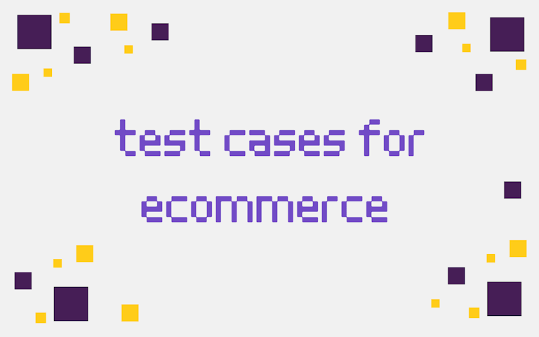 test cases for ecommerce websites