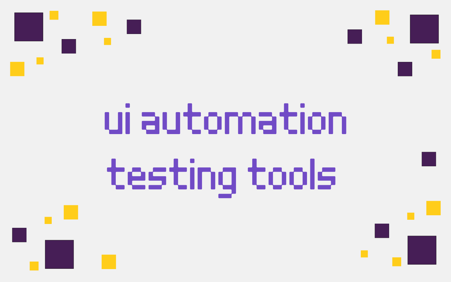 Web UI testing