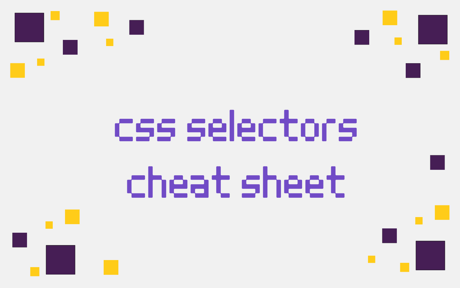 css selectors cheat sheet