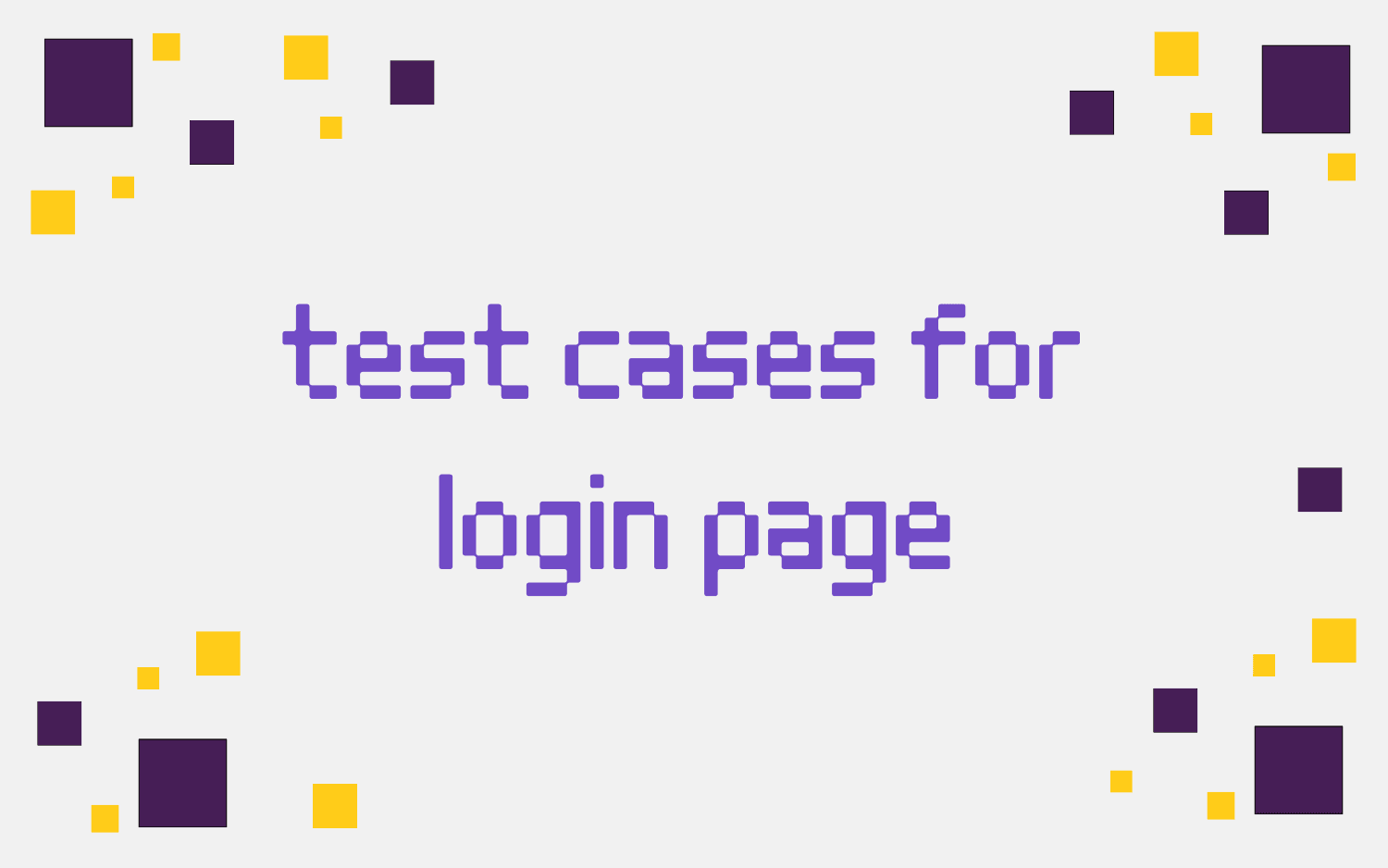 test cases for login page