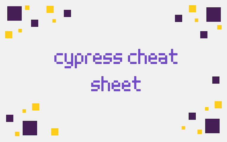 cypress cheat sheet