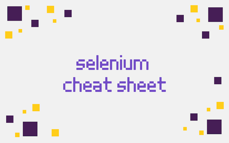 selenium cheat sheet