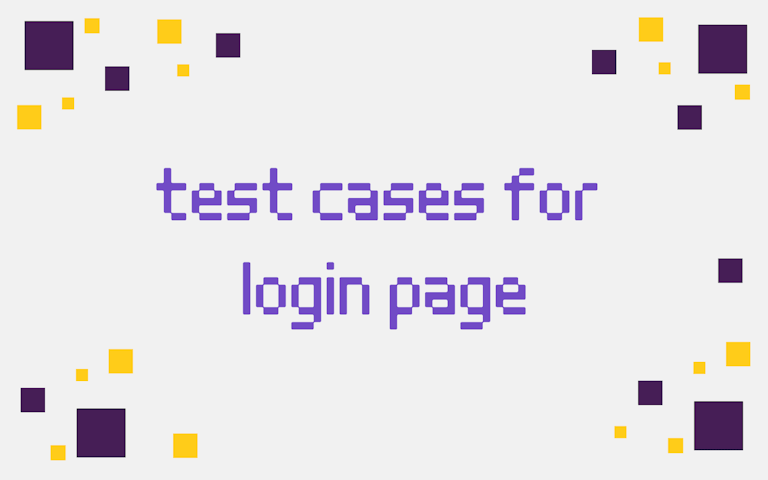 test cases for login page